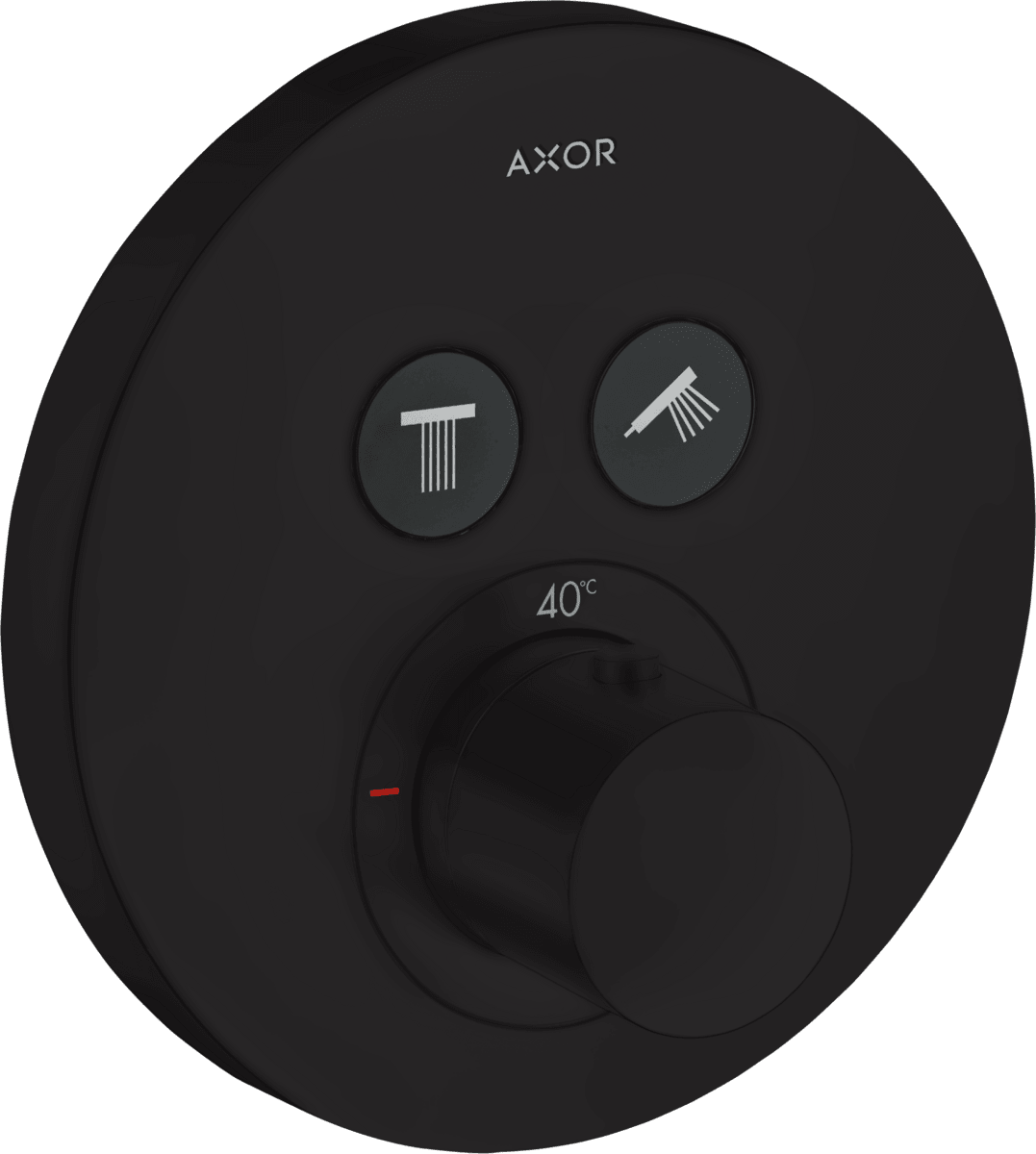 εικόνα του HANSGROHE AXOR ShowerSolutions Thermostat for concealed installation round for 2 functions #36723670 - Matt Black