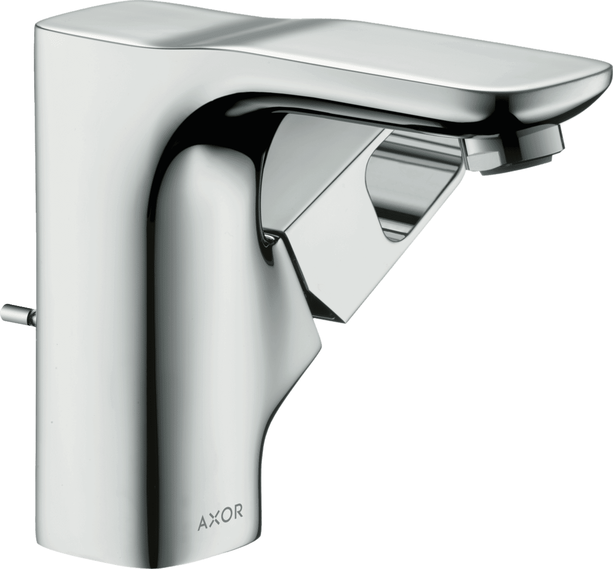 HANSGROHE AXOR Urquiola Einhebel-Waschtischmischer 110 für Handwaschbecken mit Zugstangen-Ablaufgarnitur #11025140 - Brushed Bronze