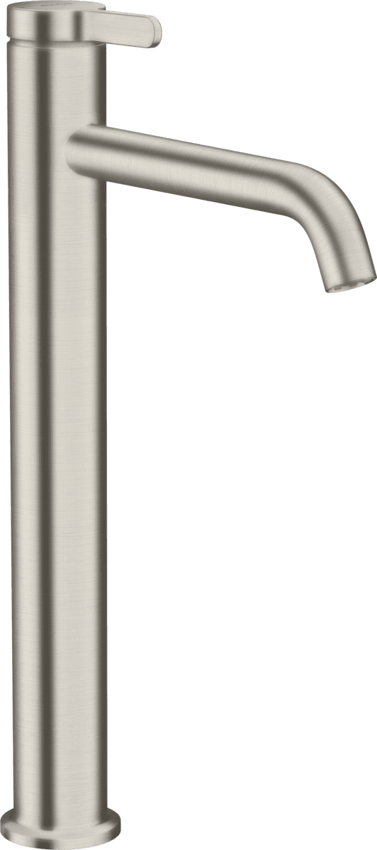 HANSGROHE AXOR One Einhebel-Waschtischmischer 260 mit Hebelgriff für Aufsatzwaschtische mit Ablaufgarnitur #48002800 - Edelstahl Optic