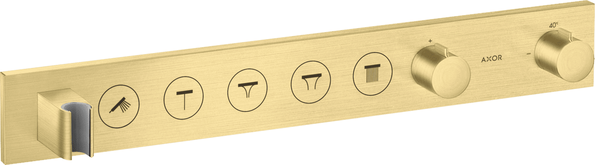 HANSGROHE AXOR ShowerSolutions Thermostatmodul Select 670/90 Unterputz für 5 Verbraucher #18358950 - Brushed Brass