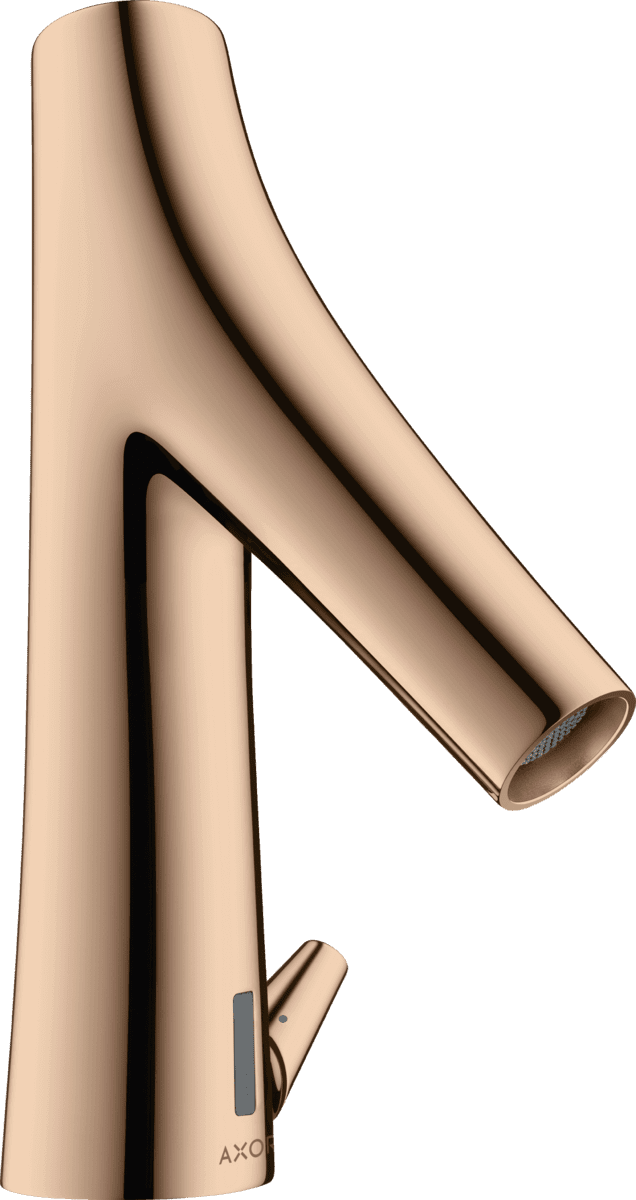 HANSGROHE AXOR Starck Organic Elektronik-Waschtischmischer mit Temperaturregulierung Batteriebetrieb #12171300 - Polished Red Gold