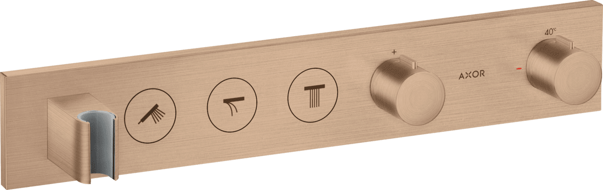 HANSGROHE AXOR ShowerSolutions Thermostatmodul Select 530/90 Unterputz für 3 Verbraucher #18356310 - Brushed Red Gold