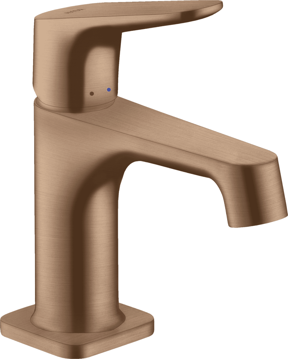 HANSGROHE AXOR Citterio M Einhebel-Waschtischmischer 70 für Handwaschbecken mit Zugstangen-Ablaufgarnitur #34016310 - Brushed Red Gold