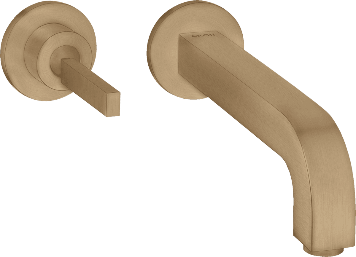 HANSGROHE AXOR Citterio Einhebel-Waschtischmischer Unterputz für Wandmontage mit Pingriff, Auslauf 220 mm und Rosetten #39116140 - Brushed Bronze