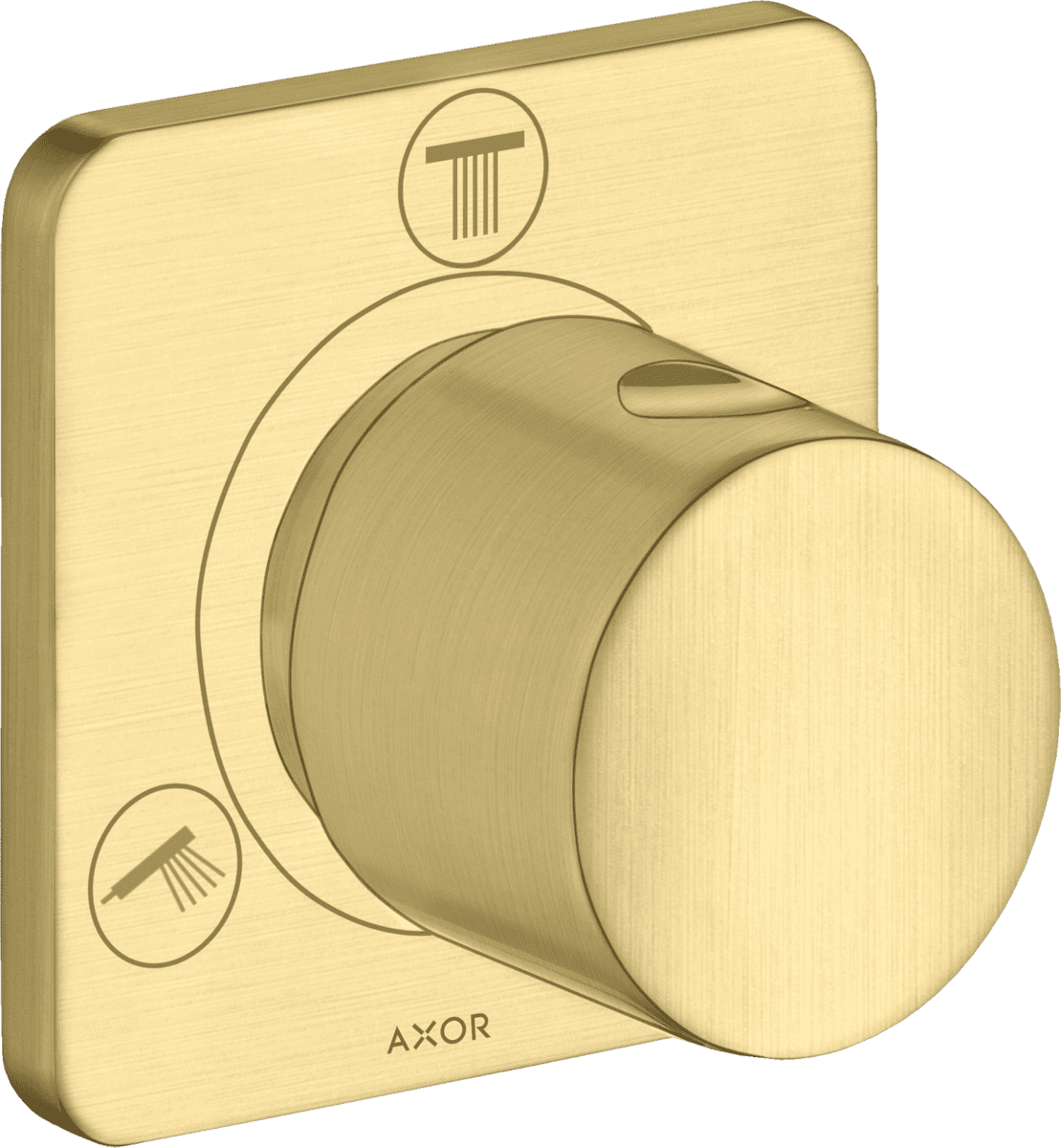 HANSGROHE AXOR Citterio M Ab- und Umstellventil Trio/ Quattro Unterputz #34920950 - Brushed Brass