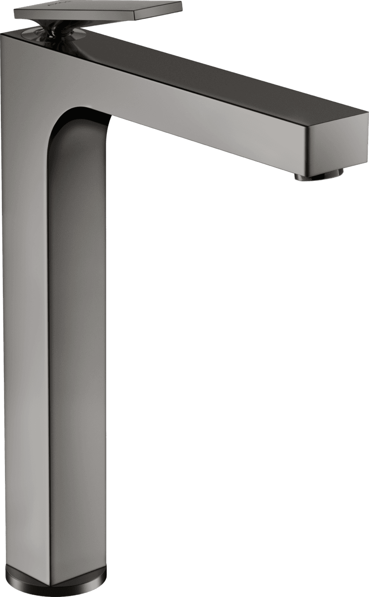 HANSGROHE AXOR Citterio Einhebel-Waschtischmischer 280 mit Hebelgriff für Aufsatzwaschtische mit Ablaufgarnitur #39021330 - Polished Black Chrome