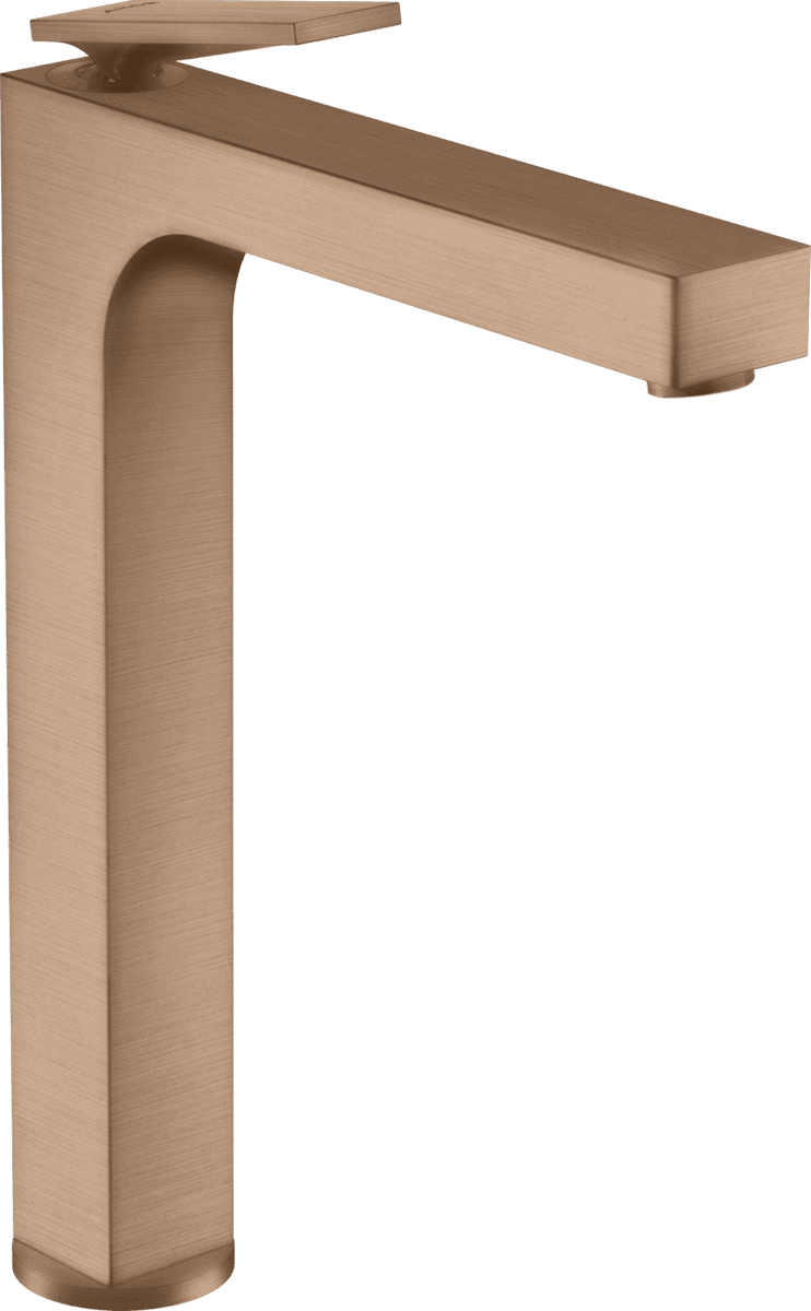 HANSGROHE AXOR Citterio Einhebel-Waschtischmischer 280 mit Hebelgriff für Aufsatzwaschtische mit Ablaufgarnitur #39021310 - Brushed Red Gold