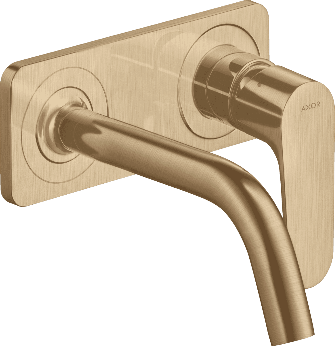 HANSGROHE AXOR Citterio M Einhebel-Waschtischmischer Unterputz für Wandmontage mit Auslauf 167 mm und Platte #34112140 - Brushed Bronze
