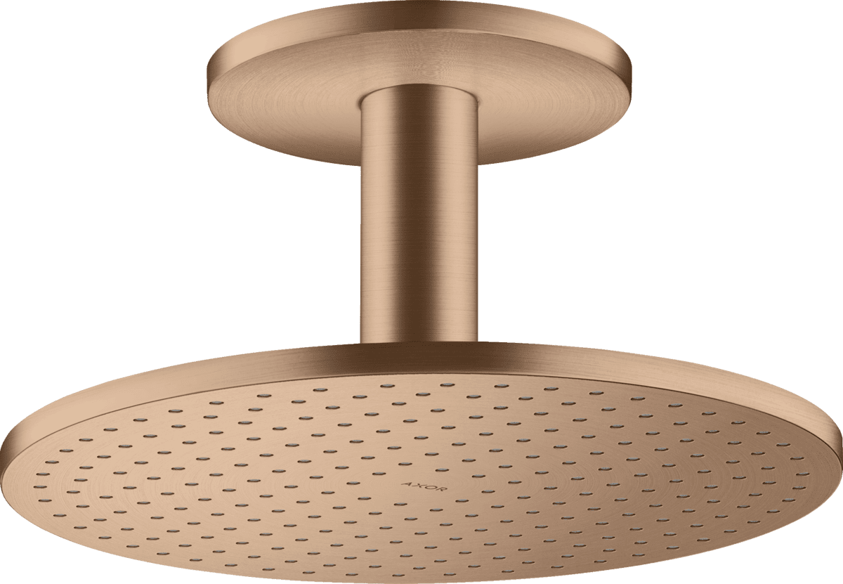 HANSGROHE AXOR ShowerSolutions Kopfbrause 300 2jet mit Deckenanschluss #35304310 - Brushed Red Gold