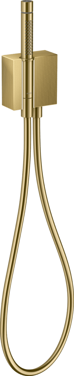 HANSGROHE AXOR Edge Portereinheit mit Stabhandbrause 2jet und Brauseschlauch - Diamantschliff #46521990 - Polished Gold Optic