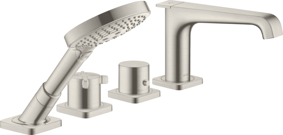 HANSGROHE AXOR Citterio E 4-Loch Fliesenrandarmatur mit Thermostat #36410800 - Edelstahl Optic