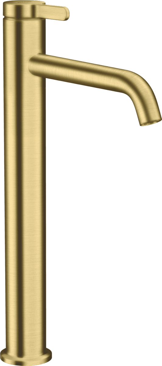Bild von HANSGROHE AXOR One Einhebel-Waschtischmischer 260 mit Hebelgriff für Aufsatzwaschtische mit Ablaufgarnitur #48002950 - Brushed Brass