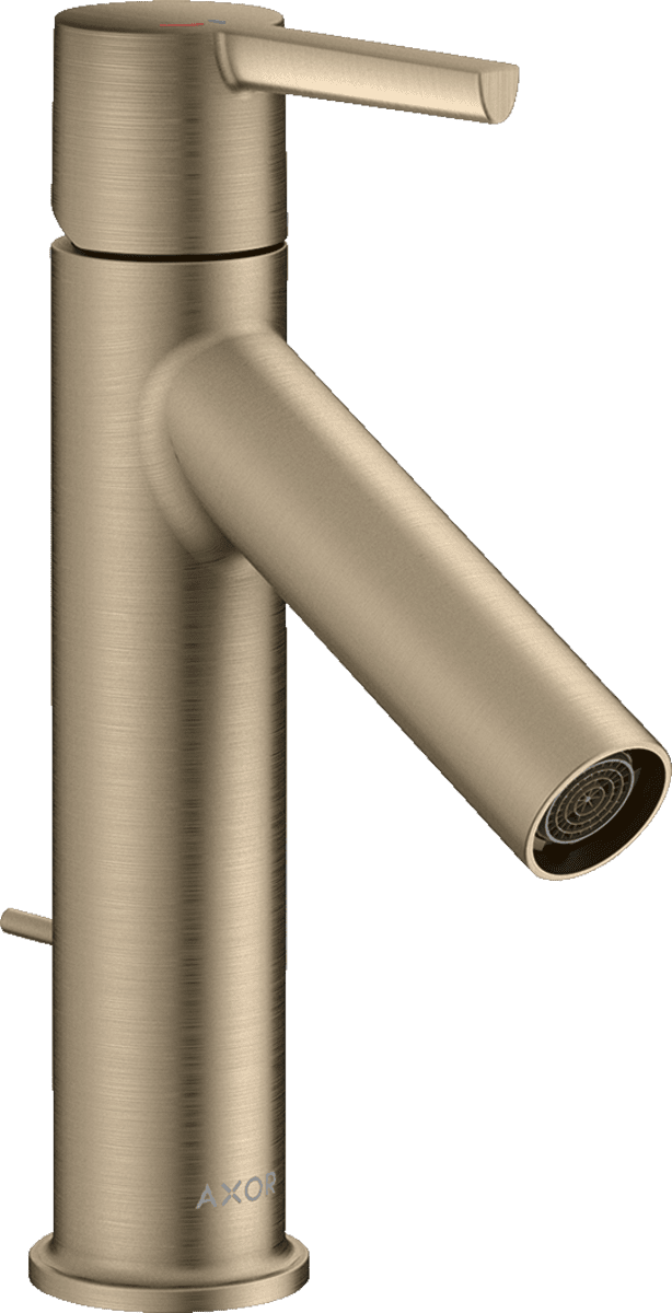 HANSGROHE AXOR Starck Einhebel-Waschtischmischer 100 CoolStart mit Hebelgriff und Zugstangen-Ablaufgarnitur #10007820 - Brushed Nickel
