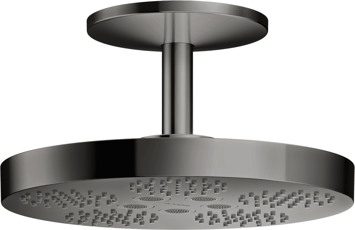 HANSGROHE AXOR One Kopfbrause 280 2jet mit Deckenanschluss #48494330 - Polished Black Chrome