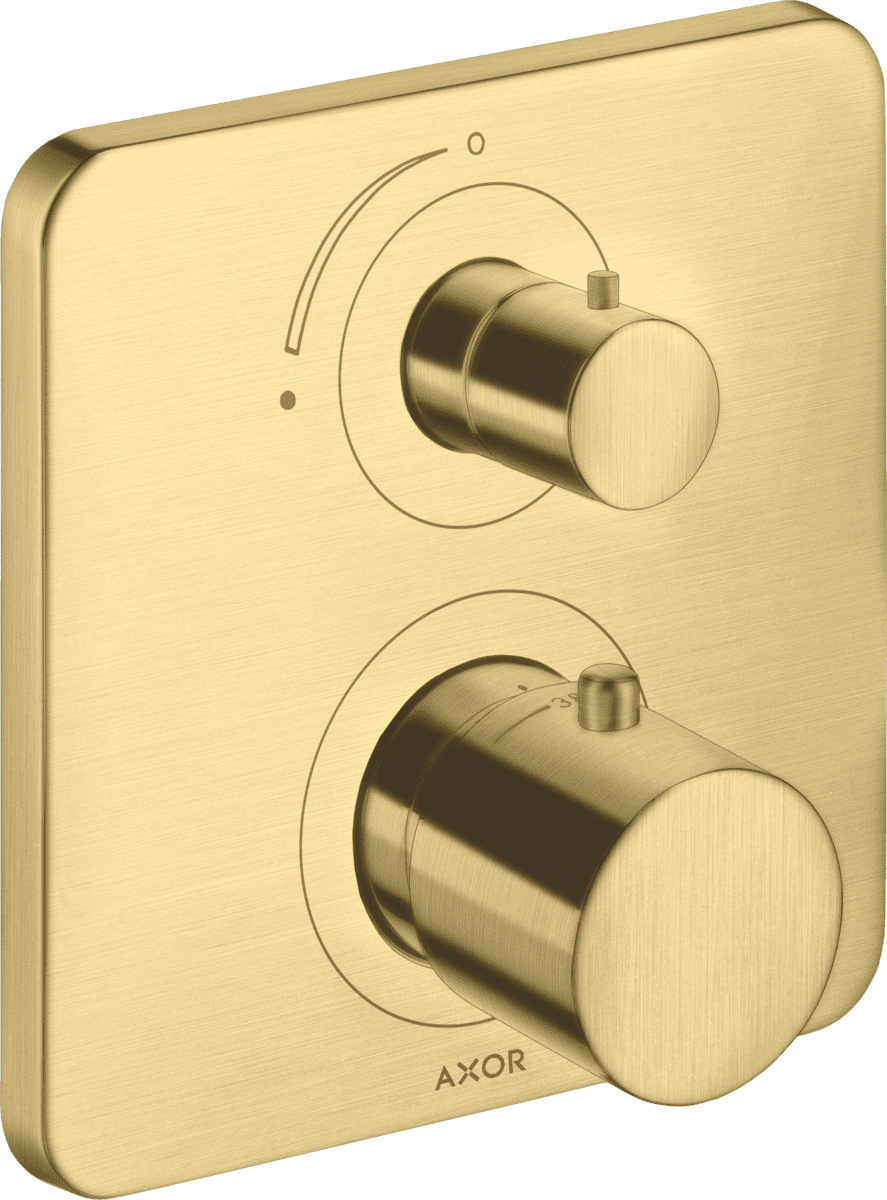 HANSGROHE AXOR Citterio M Thermostat Unterputz mit Absperrventil #34705950 - Brushed Brass