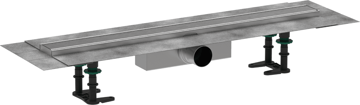 HANSGROHE RainDrain Compact Komplettset Duschrinne 700 für Standardinstallation #56176800 - Edelstahl gebürstet