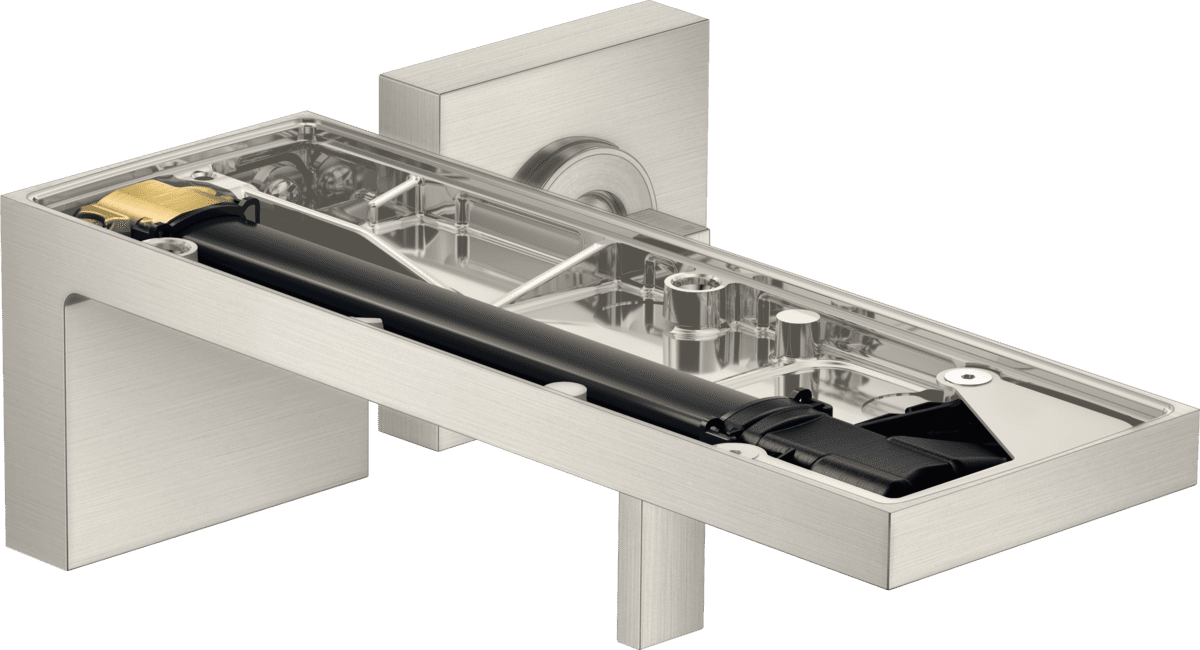 HANSGROHE AXOR MyEdition Einhebel-Waschtischmischer Unterputz für Wandmontage mit Auslauf 221 mm ohne Platte #47062800 - Edelstahl Optic