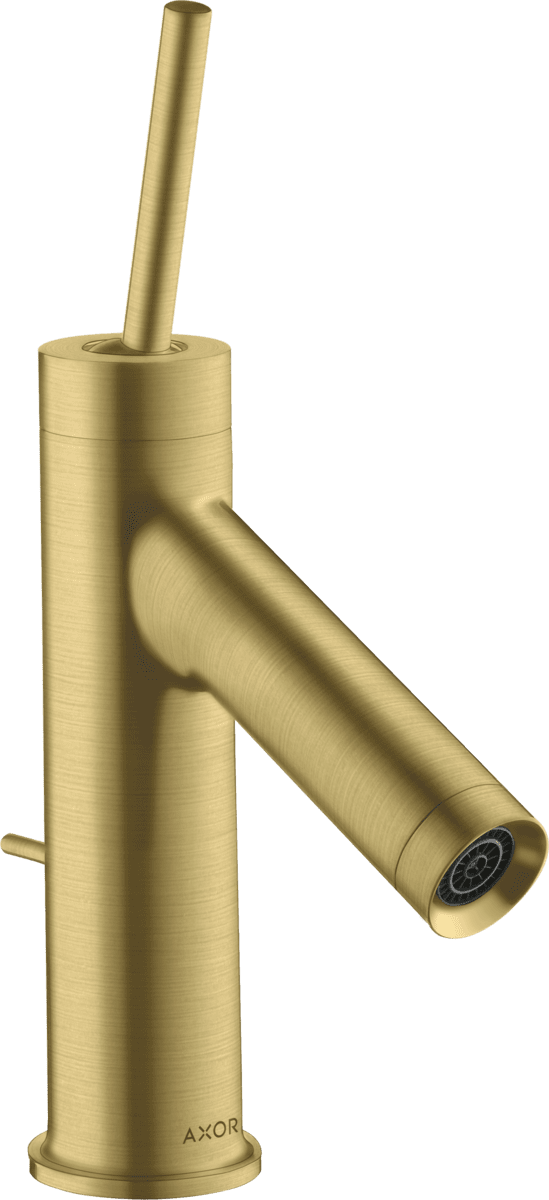 HANSGROHE AXOR Starck Einhebel-Waschtischmischer 70 mit Pingriff für Handwaschbecken mit Zugstangen-Ablaufgarnitur #10116950 - Brushed Brass