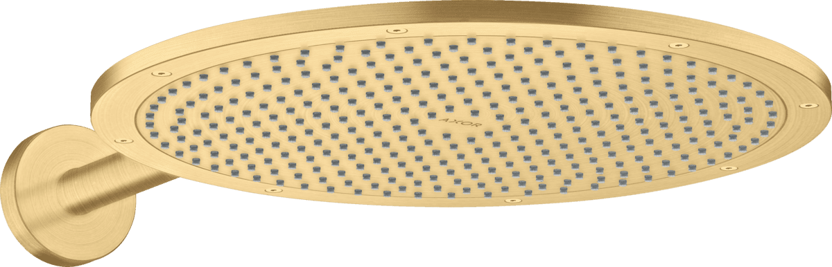 HANSGROHE AXOR ShowerSolutions Tepe duşu 350 1jet duş dirseği ile #26034250 - Mat Altın Optik resmi