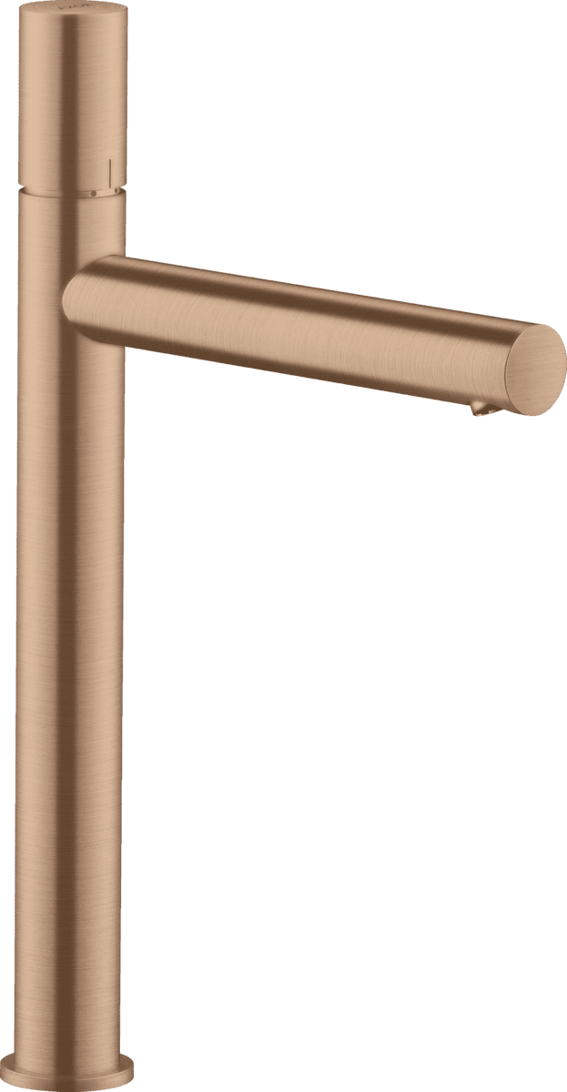 HANSGROHE AXOR Uno Einhebel-Waschtischmischer 260 für Aufsatzwaschtische mit Zerogriff und Ablaufgarnitur #45004310 - Brushed Red Gold