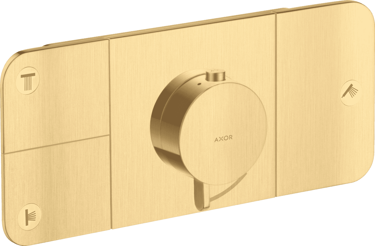 Picture of HANSGROHE AXOR One Thermostatic module for concealed installation for 3 functions #45713250 - Brushed Gold Optic