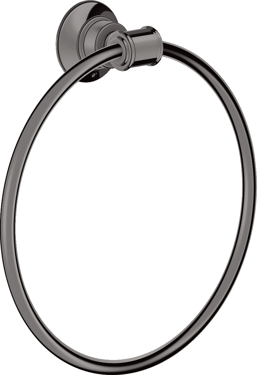 HANSGROHE AXOR Montreux Handtuchring #42021330 - Polished Black Chrome