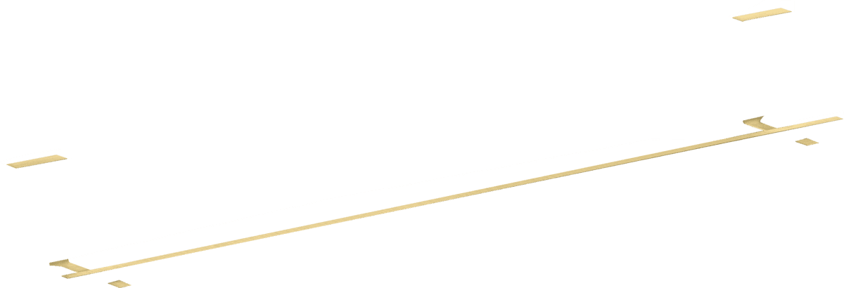 HANSGROHE AXOR Universal Rectangular Badetuchhalter 600 mm #42661950 - Brushed Brass