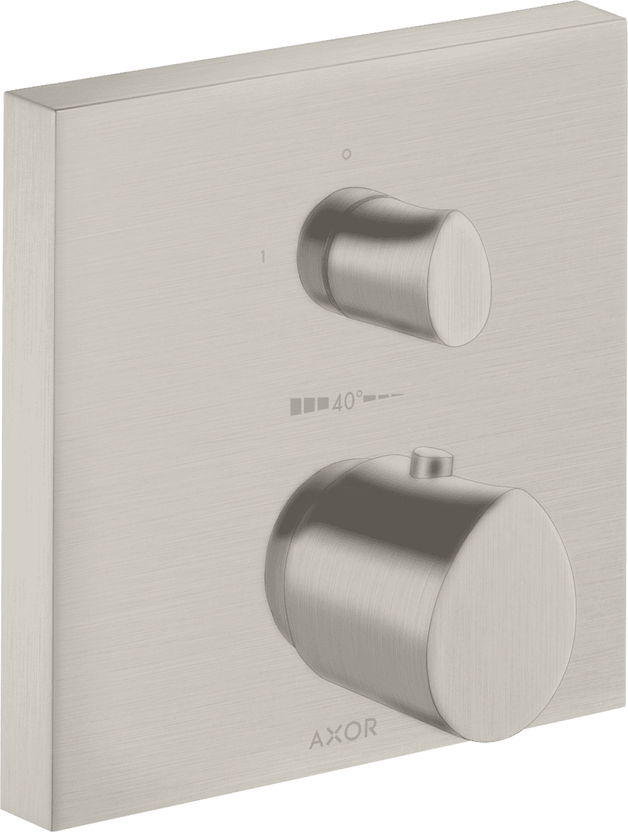 HANSGROHE AXOR Starck Organic Thermostat Unterputz mit Absperrventil #12715800 - Edelstahl Optic