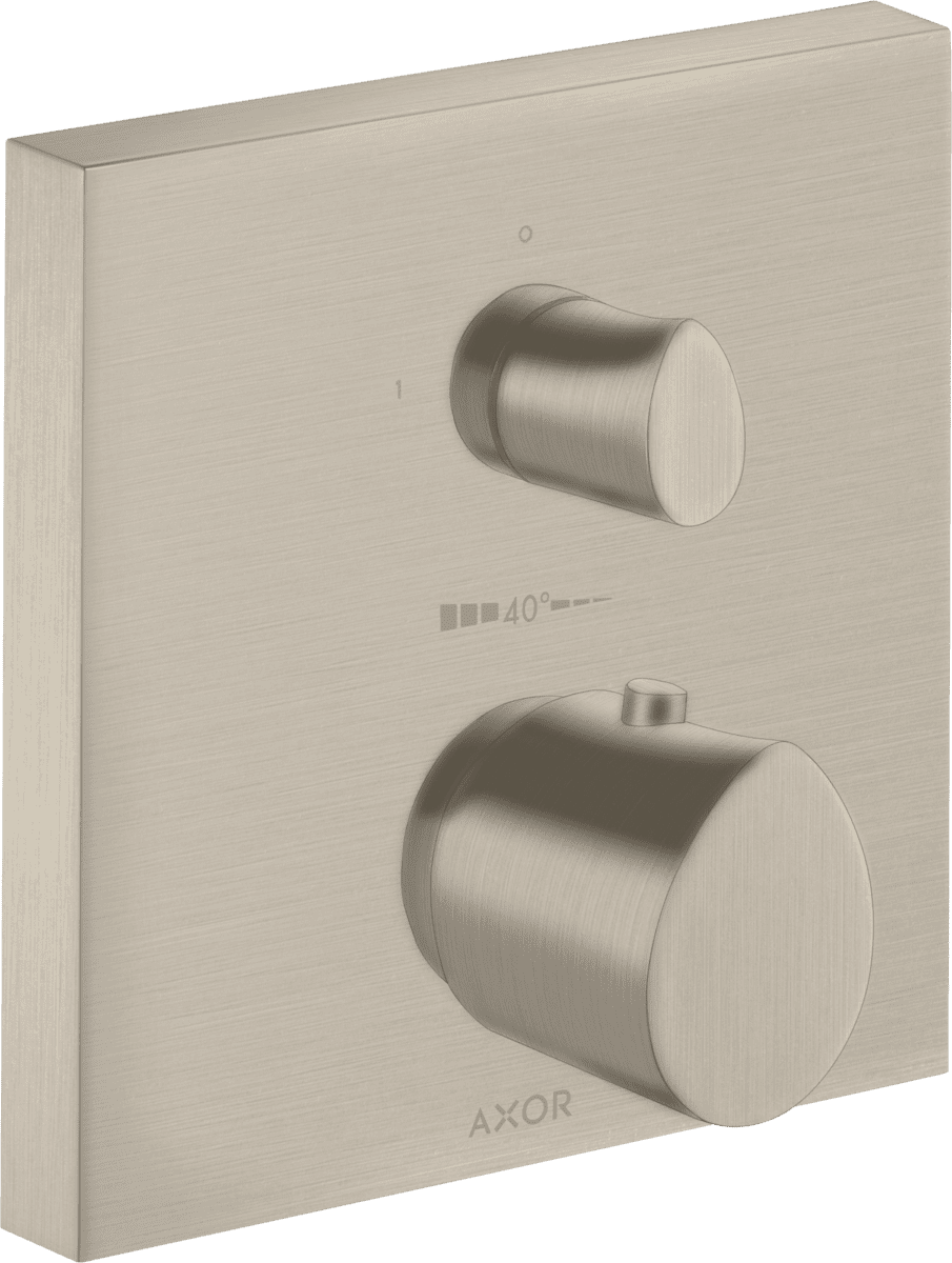 HANSGROHE AXOR Starck Organic Thermostat Unterputz mit Absperrventil #12715820 - Brushed Nickel