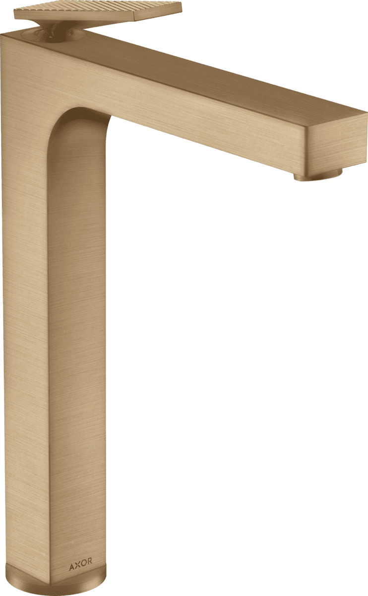 HANSGROHE AXOR Citterio Einhebel-Waschtischmischer 280 mit Hebelgriff für Aufsatzwaschtische mit Ablaufgarnitur - Rautenschliff #39151140 - Brushed Bronze