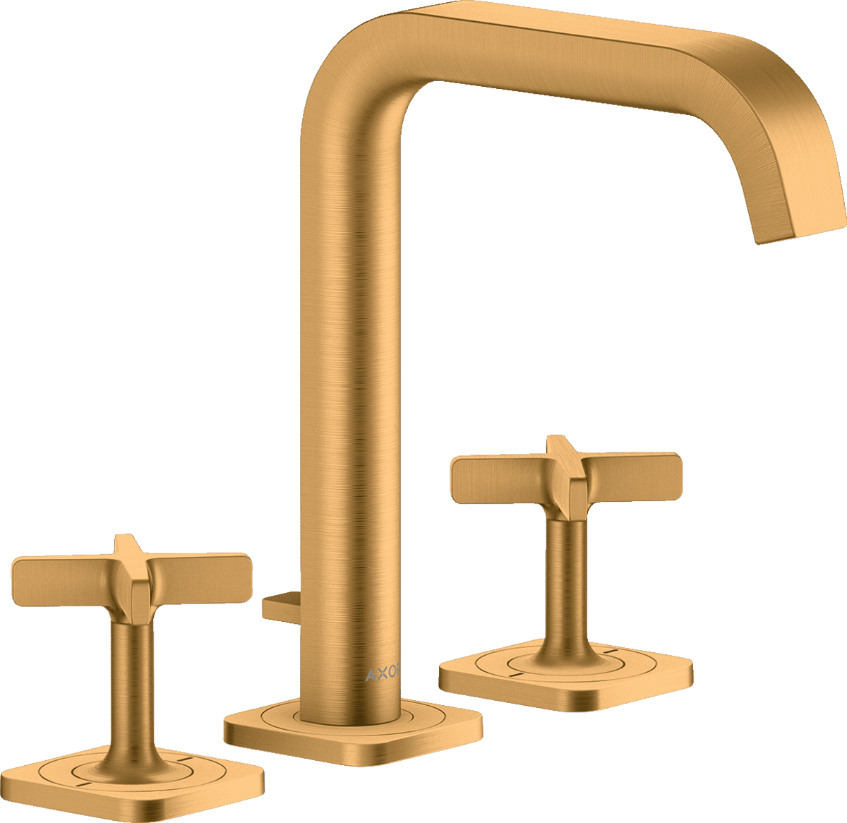 Зображення з  HANSGROHE AXOR Citterio E 3-hole basin mixer 170 with escutcheons and pop-up waste set #36108250 - Brushed Gold Optic