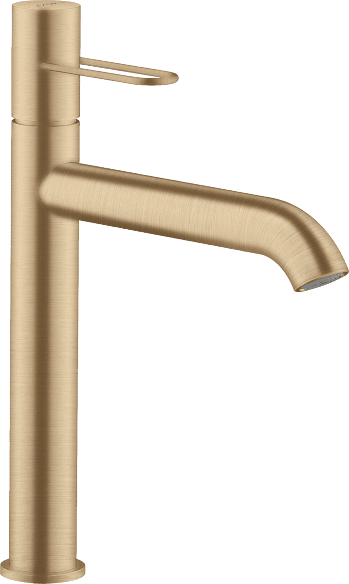 HANSGROHE AXOR Uno Einhebel-Waschtischmischer 190 mit Bügelgriff für Aufsatzwaschtische und Ablaufgarnitur #38032140 - Brushed Bronze
