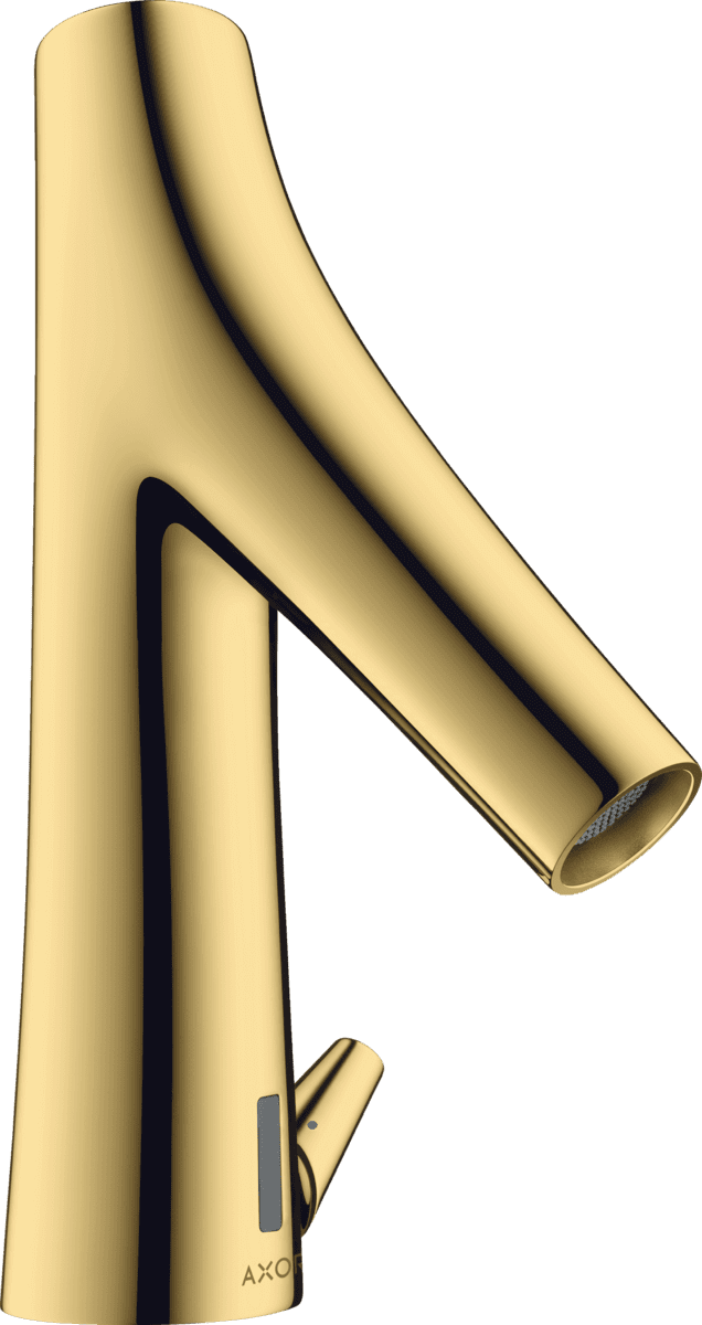 HANSGROHE AXOR Starck Organic Elektronik-Waschtischmischer mit Temperaturregulierung Netzanschluss 230 V #12173990 - Polished Gold Optic
