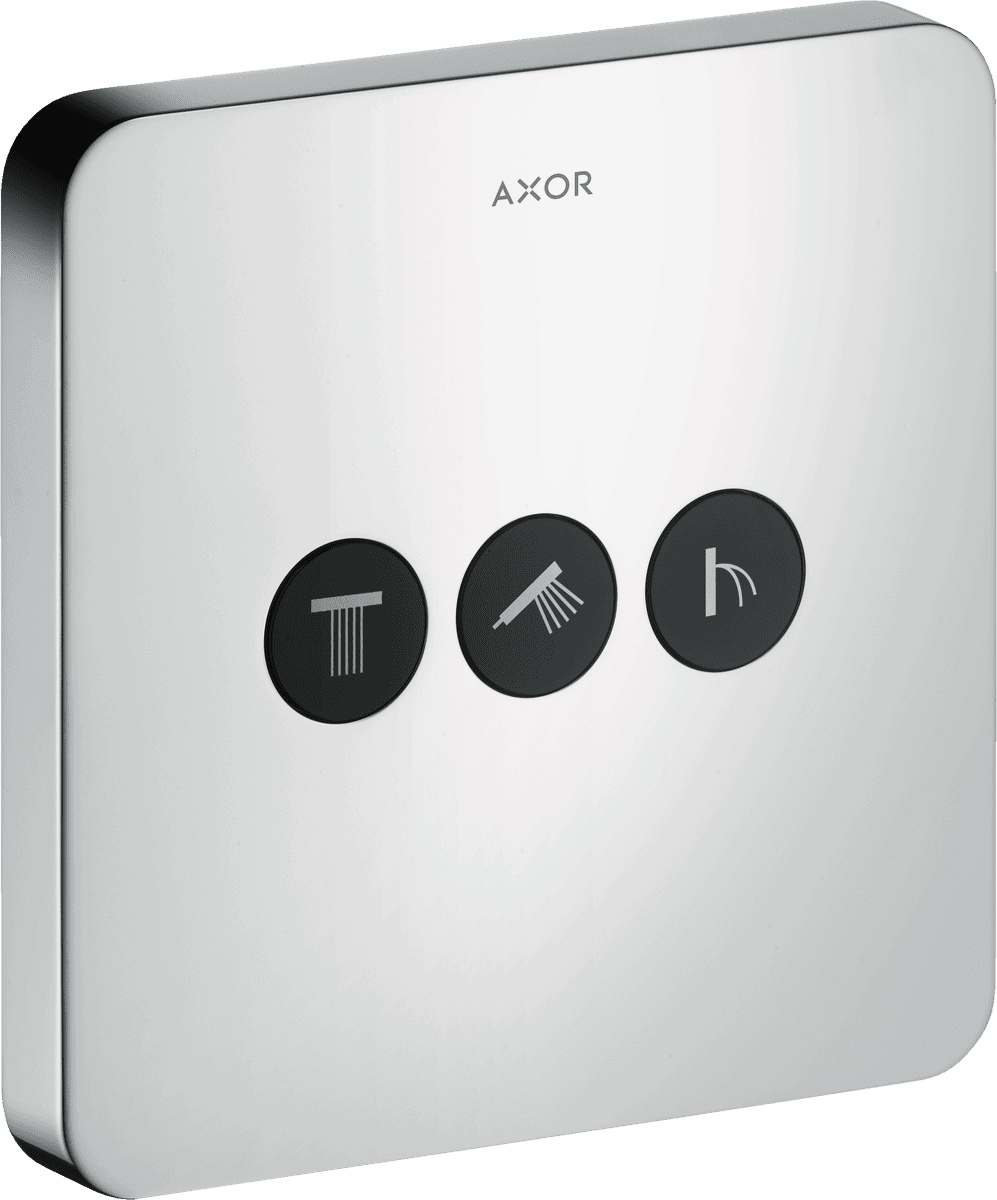 εικόνα του HANSGROHE AXOR ShowerSelect Valve for concealed installation softsquare for 3 functions #36773800 - Stainless Steel Optic