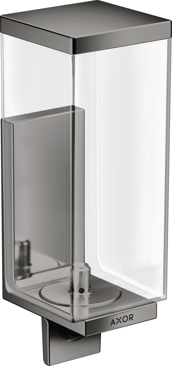 Зображення з  HANSGROHE AXOR Universal Rectangular Liquid soap dispenser #42610330 - Polished Black Chrome