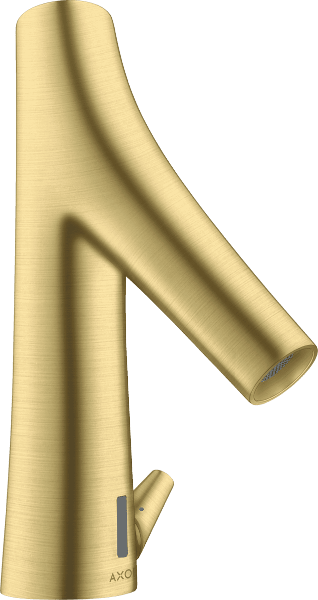 HANSGROHE AXOR Starck Organic Elektronik-Waschtischmischer mit Temperaturregulierung Netzanschluss 230 V #12173950 - Brushed Brass