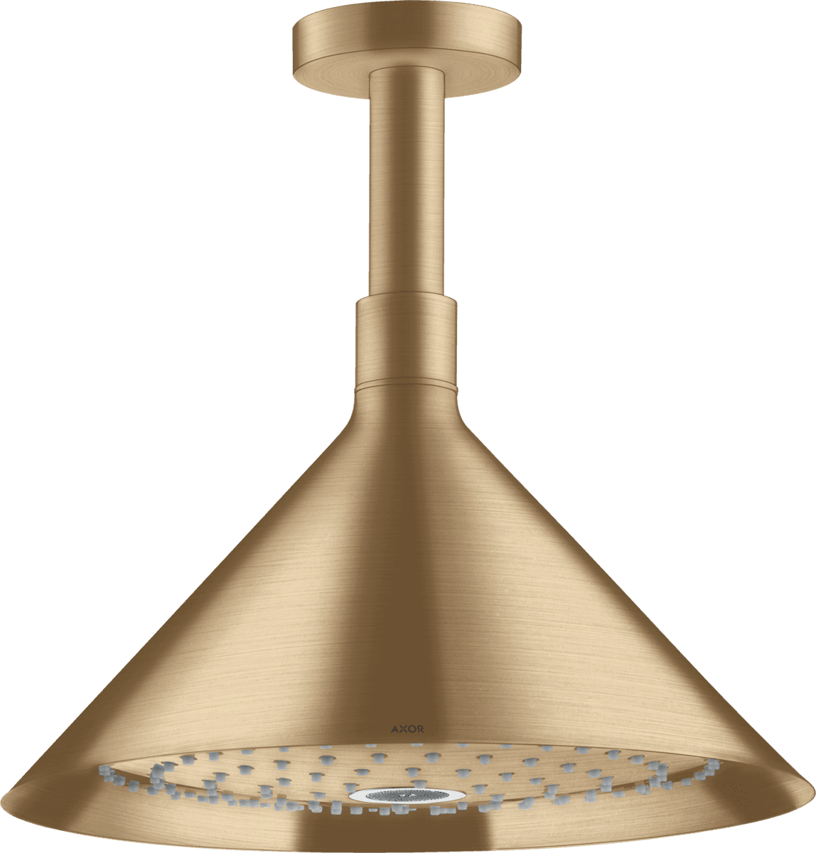 Picture of HANSGROHE AXOR Showers/Front Overhead shower 240 2jet with ceiling connector #26022140 - Brushed Bronze