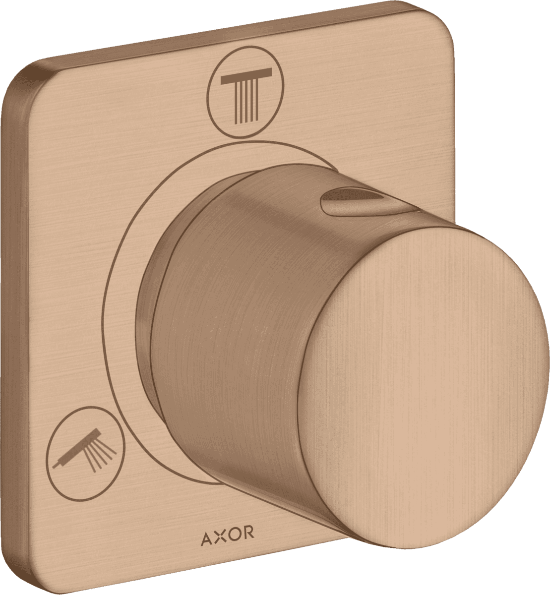HANSGROHE AXOR Citterio M Ab- und Umstellventil Trio/ Quattro Unterputz #34920310 - Brushed Red Gold