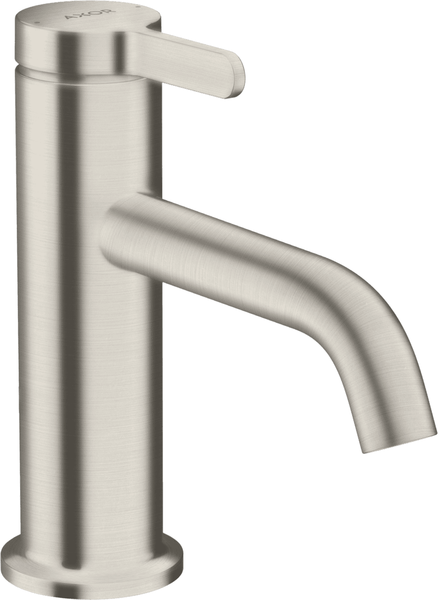 HANSGROHE AXOR One Einhebel-Waschtischmischer 70 mit Hebelgriff und Ablaufgarnitur #48001800 - Edelstahl Optic