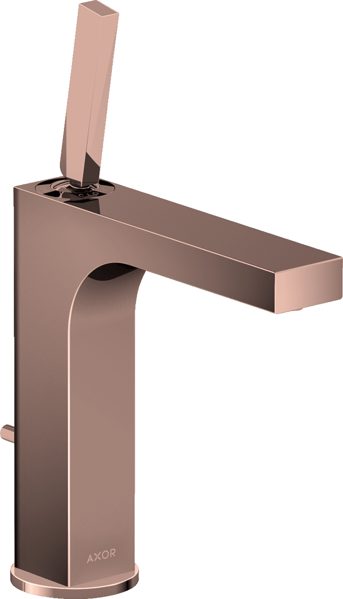 HANSGROHE AXOR Citterio Einhebel-Waschtischmischer 160 mit Pingriff und Zugstangen-Ablaufgarnitur #39031300 - Polished Red Gold