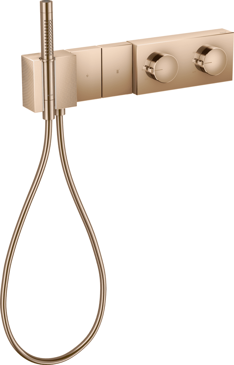 HANSGROHE AXOR Edge Thermostatmodul Select 470/100 Unterputz für 2 Verbraucher - Diamantschliff #46701300 - Polished Red Gold