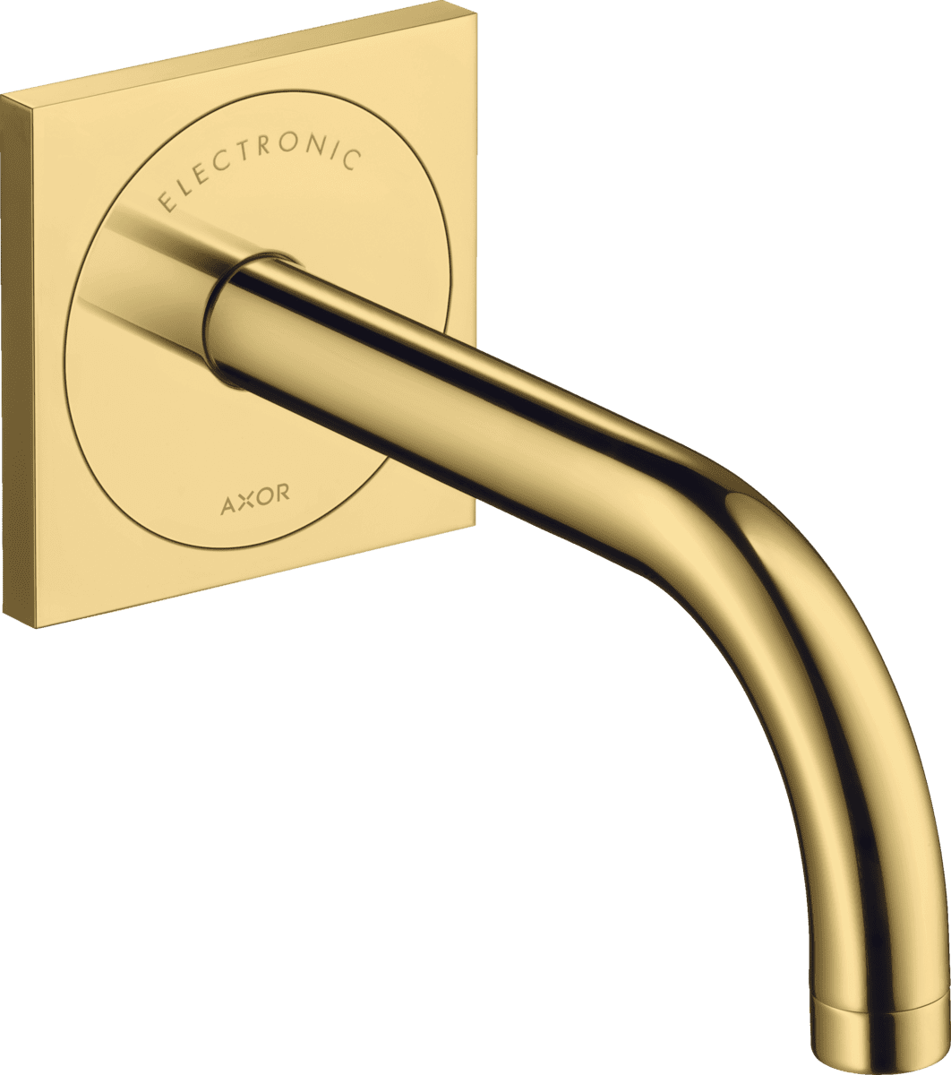 HANSGROHE AXOR Uno Elektronik-Waschtischmischer Unterputz für Wandmontage mit Auslauf 165 mm #38119990 - Polished Gold Optic