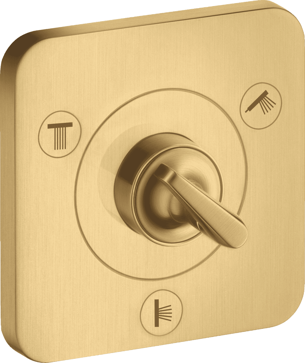 HANSGROHE AXOR Citterio E Ab- und Umstellventil Trio/ Quattro 120/120 Unterputz #36772250 - Brushed Gold Optic