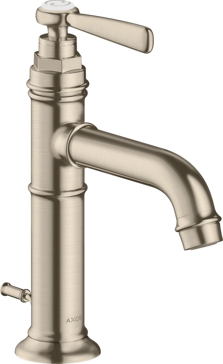 Bild von HANSGROHE AXOR Montreux Einhebel-Waschtischmischer 100 mit Hebelgriff und Zugstangen-Ablaufgarnitur Brushed Nickel #16515820