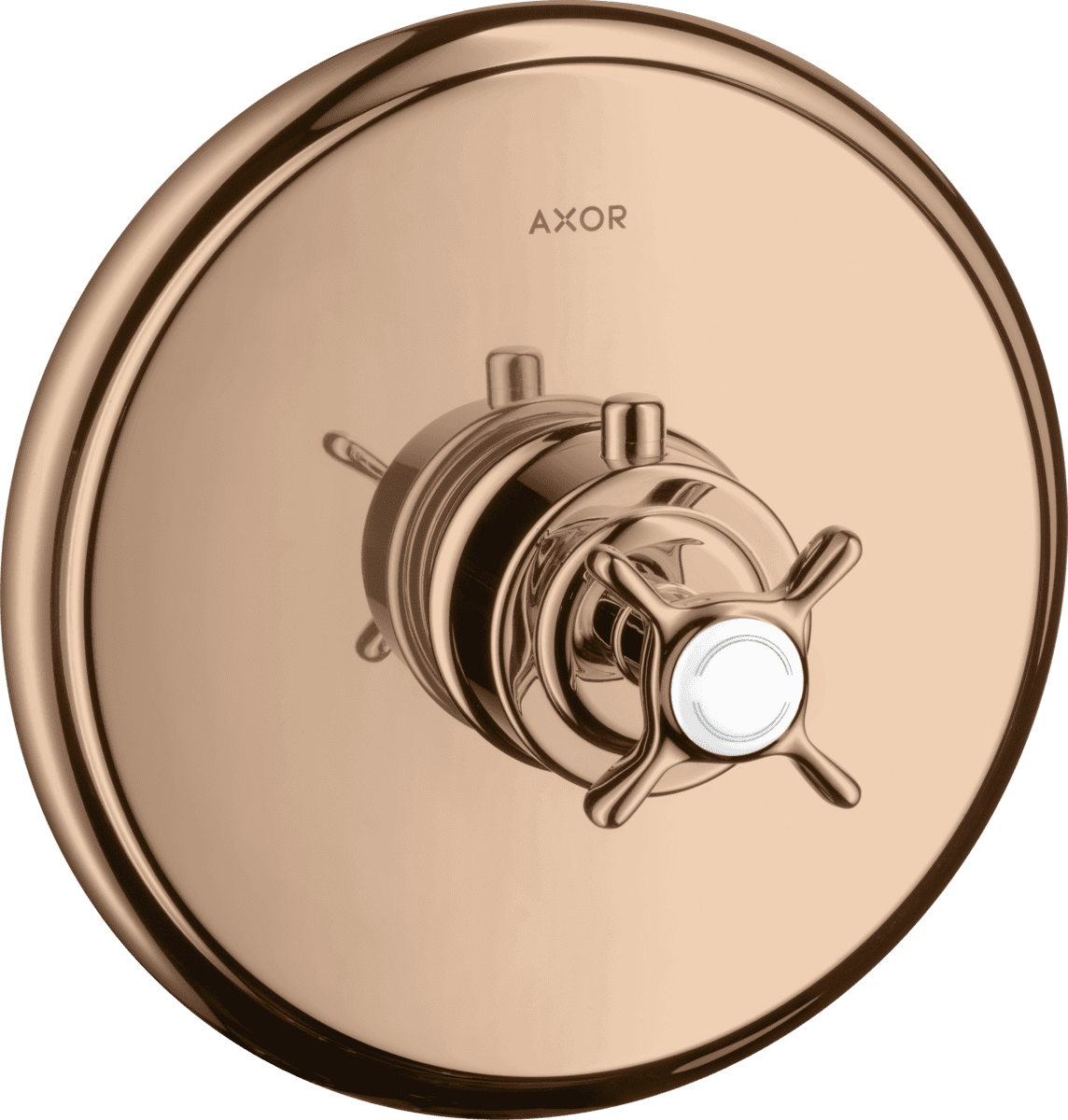 HANSGROHE AXOR Montreux Thermostat HighFlow Unterputz mit Kreuzgriff #16815300 - Polished Red Gold