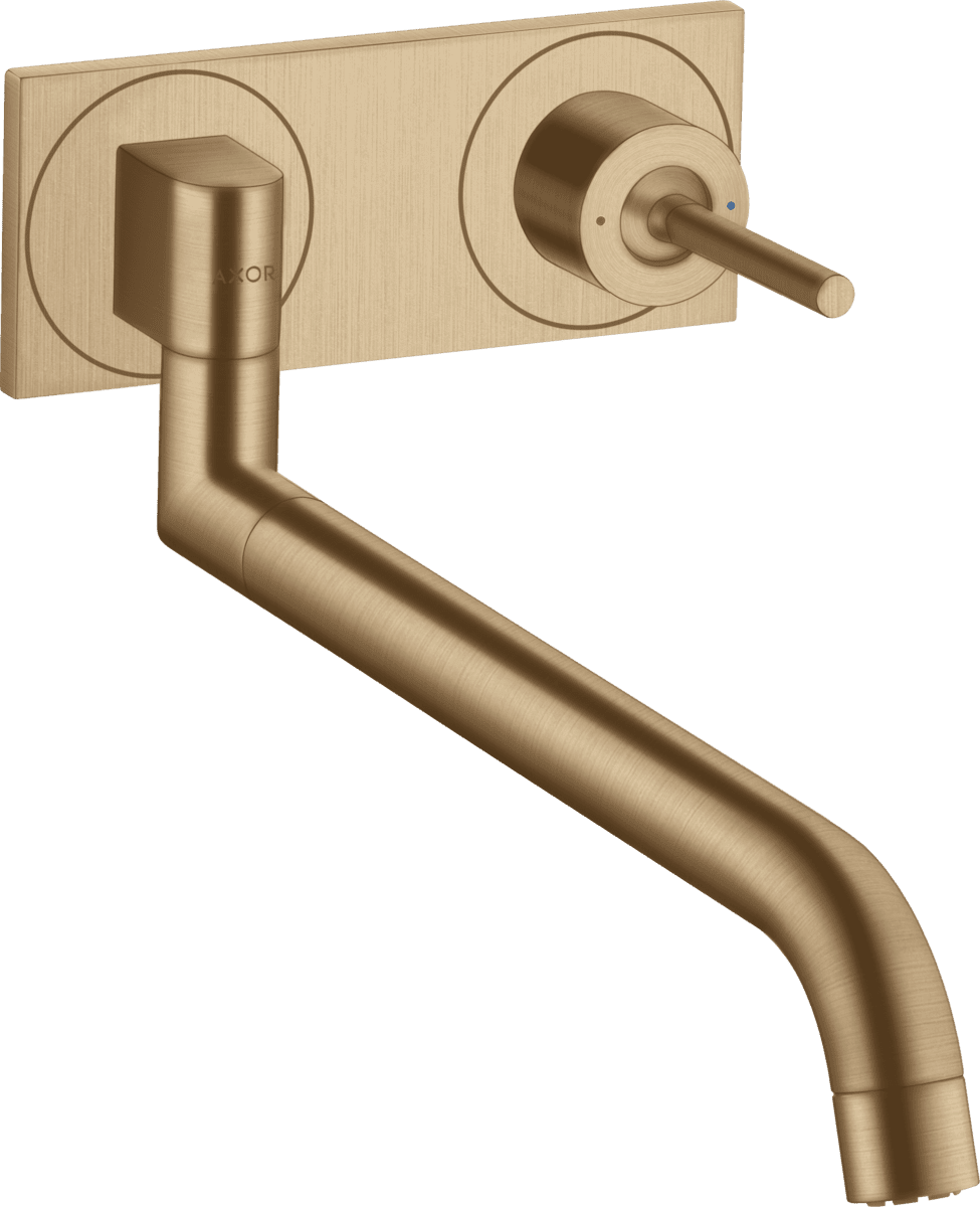 Зображення з  HANSGROHE AXOR Uno Single lever kitchen mixer for concealed installation wall-mounted Brushed Bronze 38815140