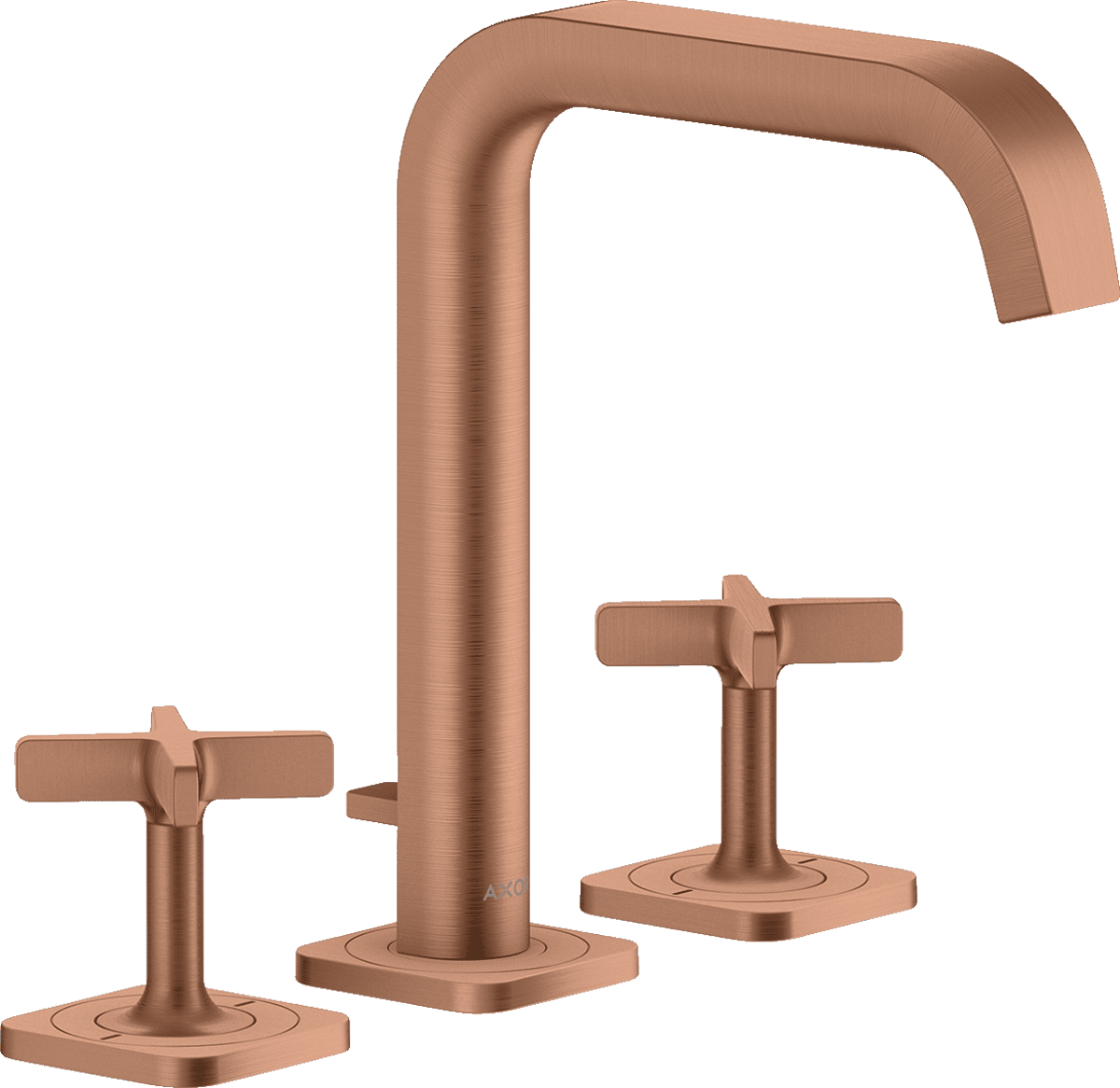 Зображення з  HANSGROHE AXOR Citterio E 3-hole basin mixer 170 with escutcheons and pop-up waste set #36108310 - Brushed Red Gold