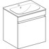 Bild von GEBERIT Renova Plan Set Möbelwaschtisch schmaler Rand, mit Waschtischunterschrank, eine Schublade und eine Innenschublade #501.917.01.1 - Korpus und Front: weiß / lackiert hochglänzend Waschtisch: weiß