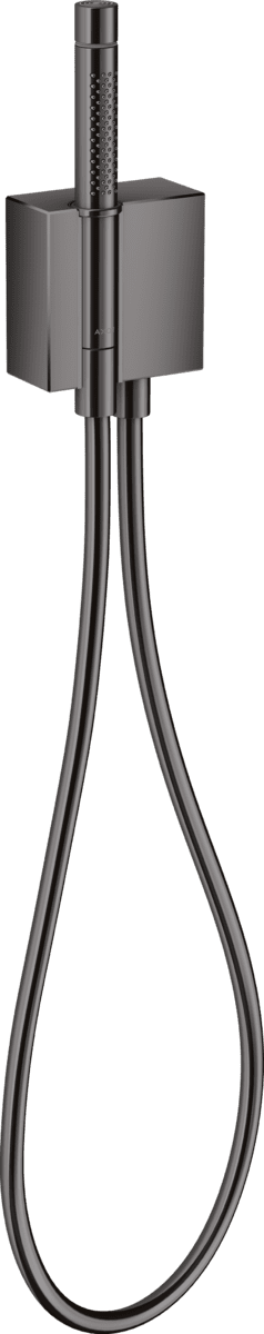 HANSGROHE AXOR Edge Portereinheit mit Stabhandbrause 2jet und Brauseschlauch #46520330 - Polished Black Chrome