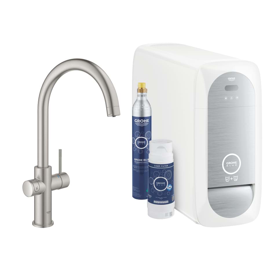 Picture of GROHE Blue Home C spout starter kit #31455DC1 - supersteel